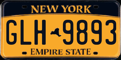 NY license plate GLH9893