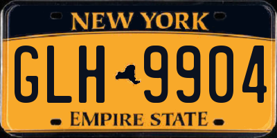 NY license plate GLH9904