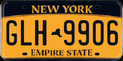NY license plate GLH9906