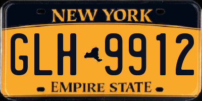 NY license plate GLH9912