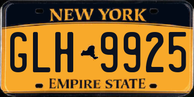 NY license plate GLH9925