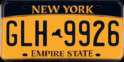 NY license plate GLH9926