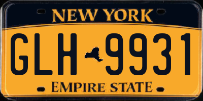 NY license plate GLH9931
