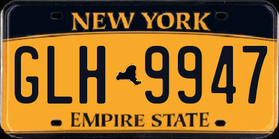 NY license plate GLH9947