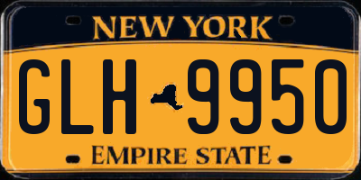NY license plate GLH9950