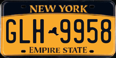 NY license plate GLH9958