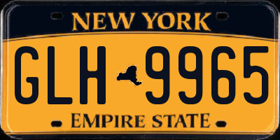 NY license plate GLH9965