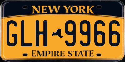 NY license plate GLH9966