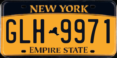 NY license plate GLH9971