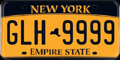 NY license plate GLH9999