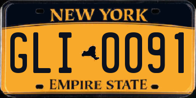 NY license plate GLI0091