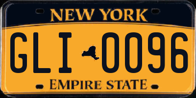 NY license plate GLI0096