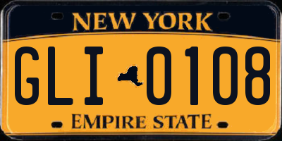 NY license plate GLI0108