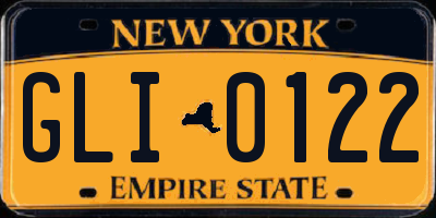 NY license plate GLI0122