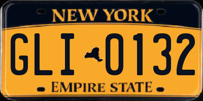 NY license plate GLI0132