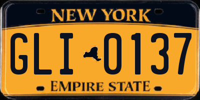NY license plate GLI0137