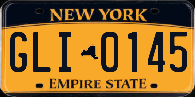 NY license plate GLI0145