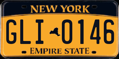 NY license plate GLI0146