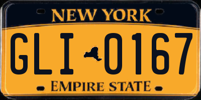 NY license plate GLI0167