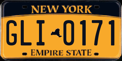 NY license plate GLI0171