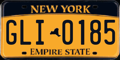NY license plate GLI0185
