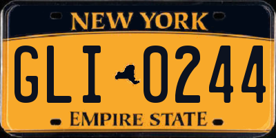 NY license plate GLI0244