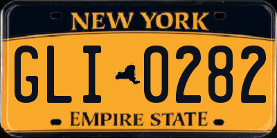 NY license plate GLI0282