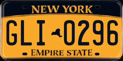 NY license plate GLI0296
