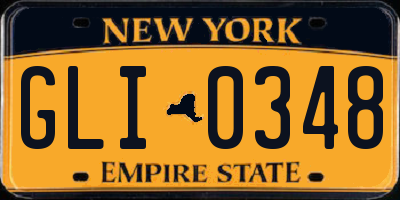 NY license plate GLI0348