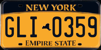 NY license plate GLI0359