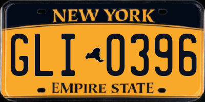 NY license plate GLI0396