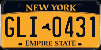 NY license plate GLI0431