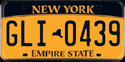 NY license plate GLI0439