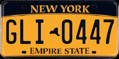 NY license plate GLI0447