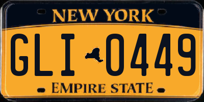 NY license plate GLI0449