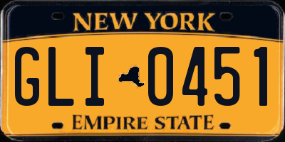 NY license plate GLI0451