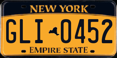 NY license plate GLI0452