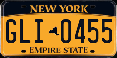 NY license plate GLI0455