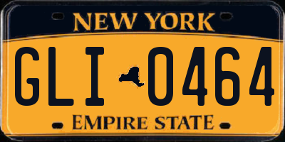 NY license plate GLI0464