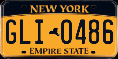 NY license plate GLI0486