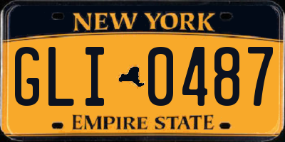 NY license plate GLI0487