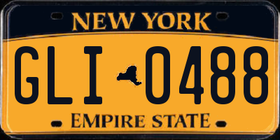 NY license plate GLI0488