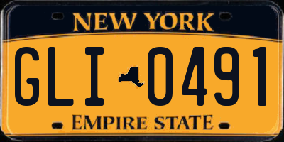 NY license plate GLI0491