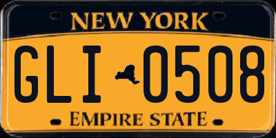 NY license plate GLI0508