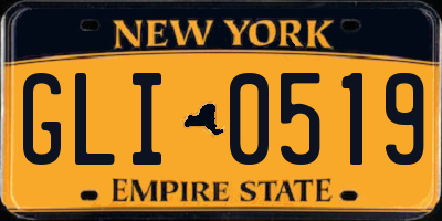 NY license plate GLI0519