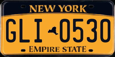 NY license plate GLI0530