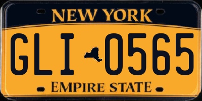 NY license plate GLI0565