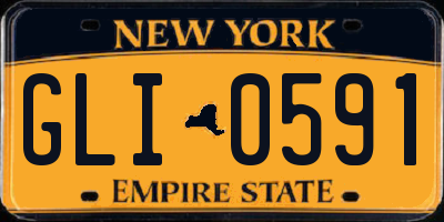 NY license plate GLI0591