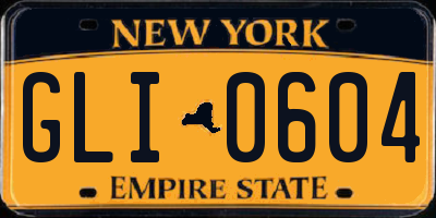 NY license plate GLI0604