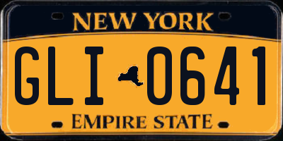 NY license plate GLI0641